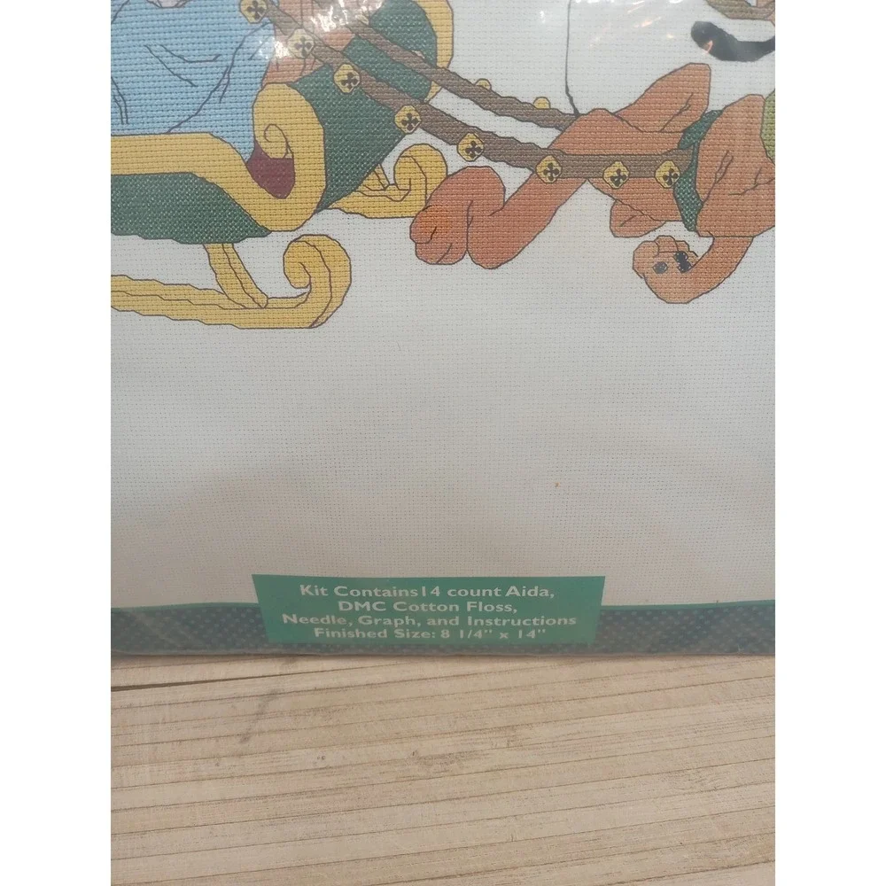 Just Cross Stitch Mickey Unlimited Holiday Sleigh Minnie And Mickey Pluto‎ Kit